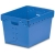 MAILROOM, MAILCENTER SORTING NEST. TOTES, 18 7/8Wx30 5/8Lx11 5/8h, Blue N1002342