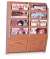 8 POCKET OAK LOBBY WALL LITERATURE RACKS, LIGHT OAK 20.5