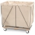 MAILROOM, SORTING, 12 BUSHEL PERM. LINED CANVAS BASKET W/CASTERS N1014984